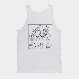 Cat Witch, Funny Cat, Cat Mom Tank Top